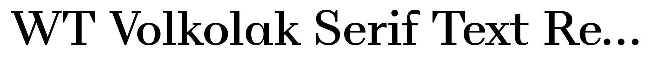 WT Volkolak Serif Text Regular image
